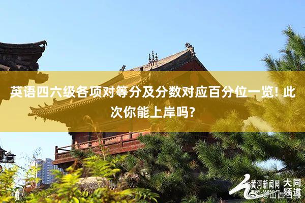 英语四六级各项对等分及分数对应百分位一览! 此次你能上岸吗?